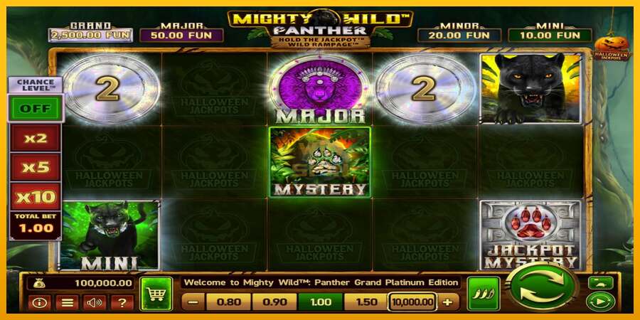 Mighty Wild: Panther Grand Platinum Edition Halloween Jackpots dirua lortzeko joko-makina, irudia 1