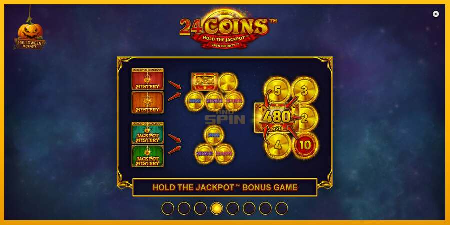 24 Coins Halloween Jackpots dirua lortzeko joko-makina, irudia 1