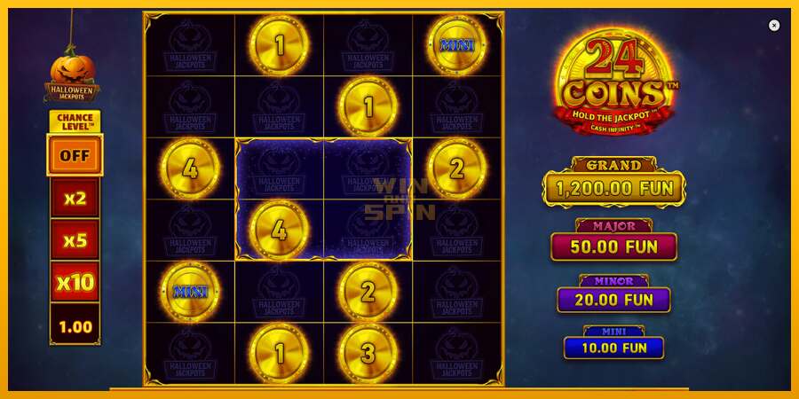 24 Coins Halloween Jackpots dirua lortzeko joko-makina, irudia 2