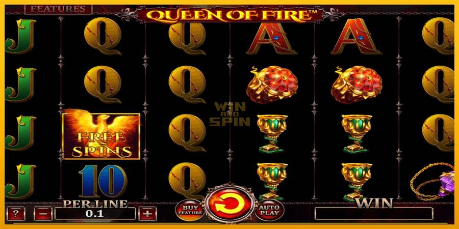 Queen Of Fire - Expanded Edition dirua lortzeko joko-makina, irudia 2