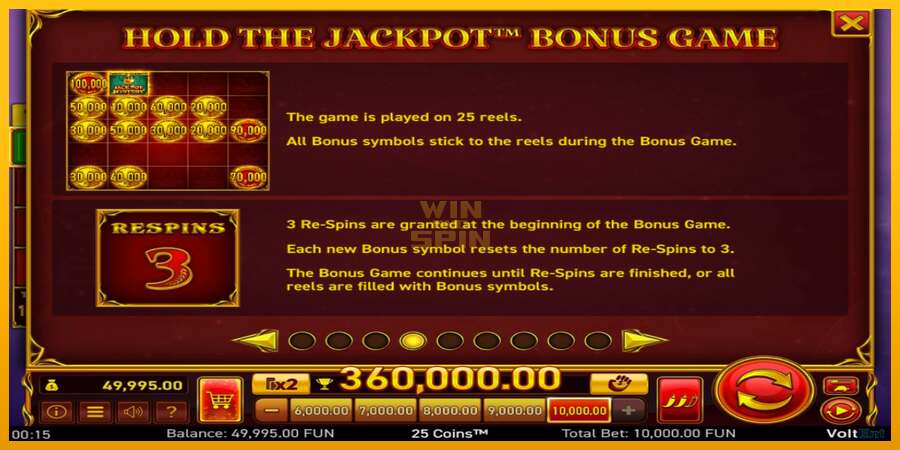 25 Coins Halloween Jackpots dirua lortzeko joko-makina, irudia 5