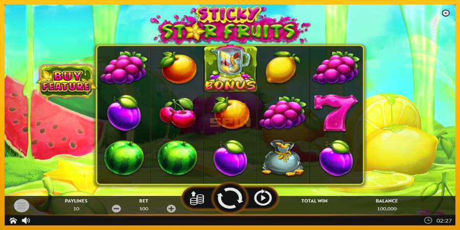 Sticky Star Fruits dirua lortzeko joko-makina, irudia 2