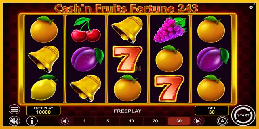 Cashn Fruits Fortune 243 dirua lortzeko joko-makina, irudia 2