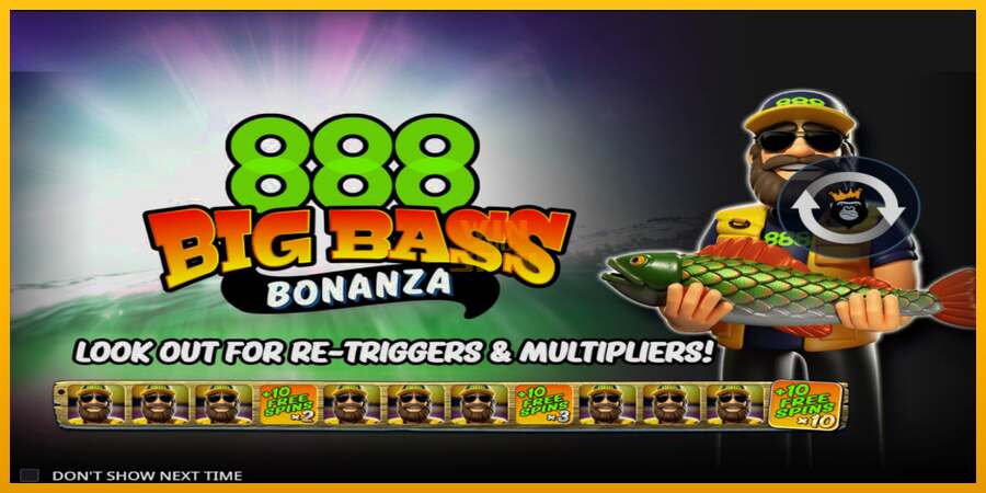 888 Big Bass Bonanza dirua lortzeko joko-makina, irudia 1