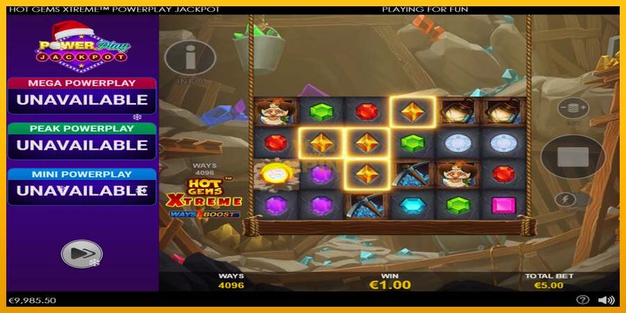 Hot Gems Xtreme PowerPlay Jackpot dirua lortzeko joko-makina, irudia 3