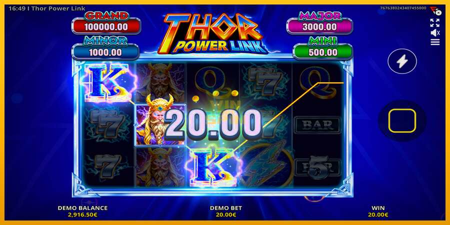 Thor Power Link dirua lortzeko joko-makina, irudia 3