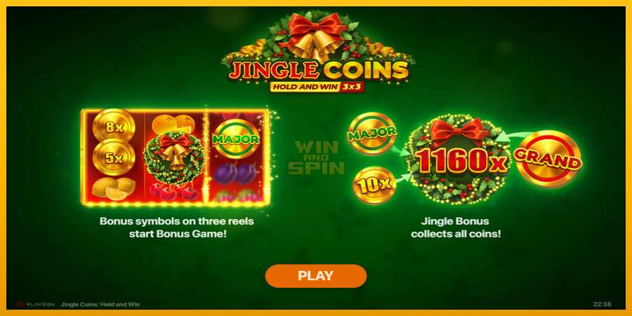 Jingle Coins dirua lortzeko joko-makina, irudia 1