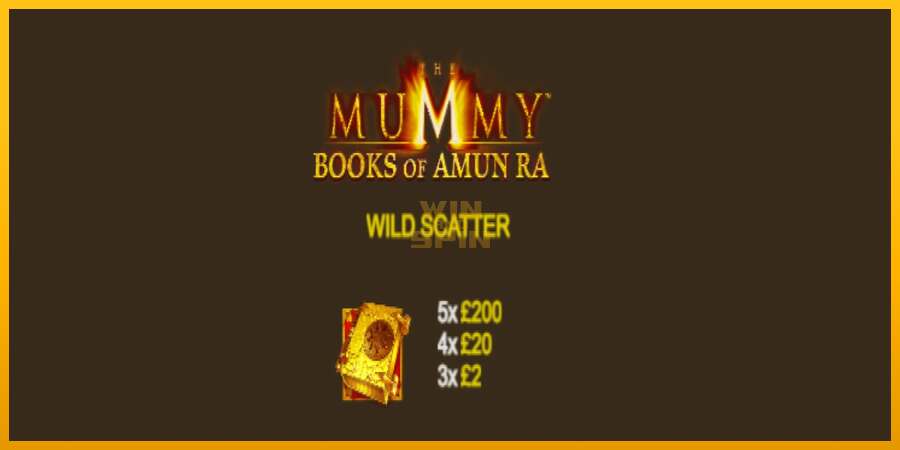 The Mummy Books of Amun Ra dirua lortzeko joko-makina, irudia 5