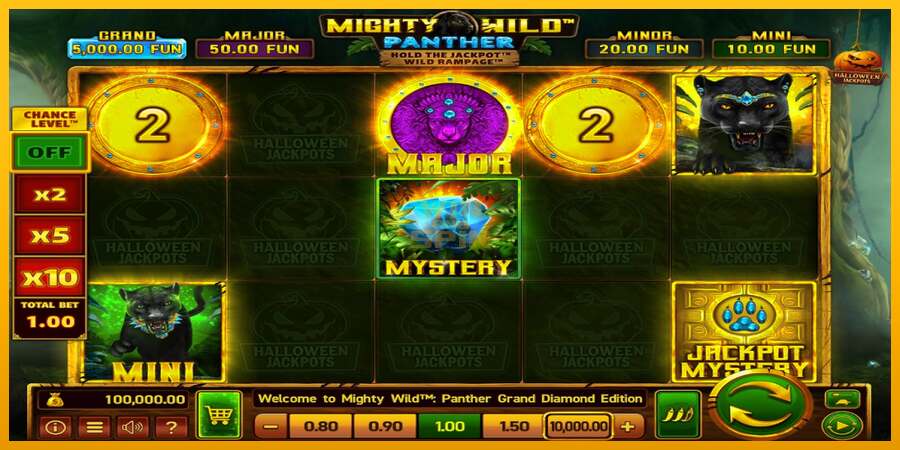 Mighty Wild: Panther Grand Diamond Edition Halloween Jackpots dirua lortzeko joko-makina, irudia 1