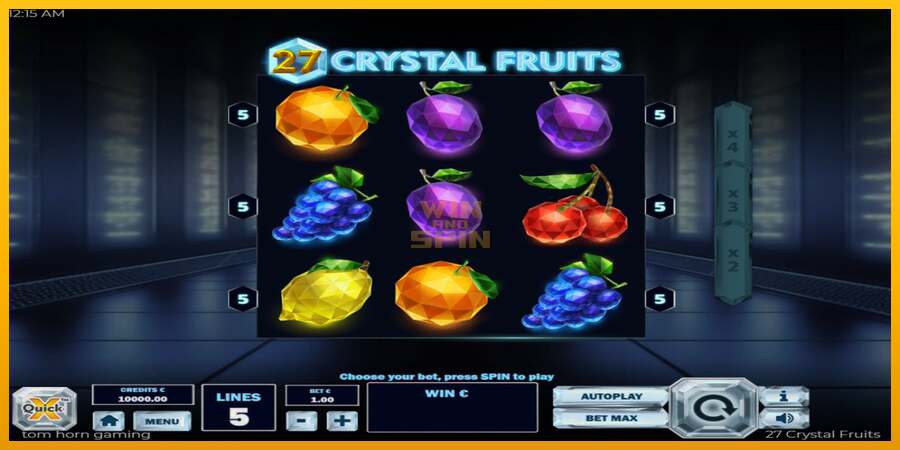 27 Crystal Fruits dirua lortzeko joko-makina, irudia 2