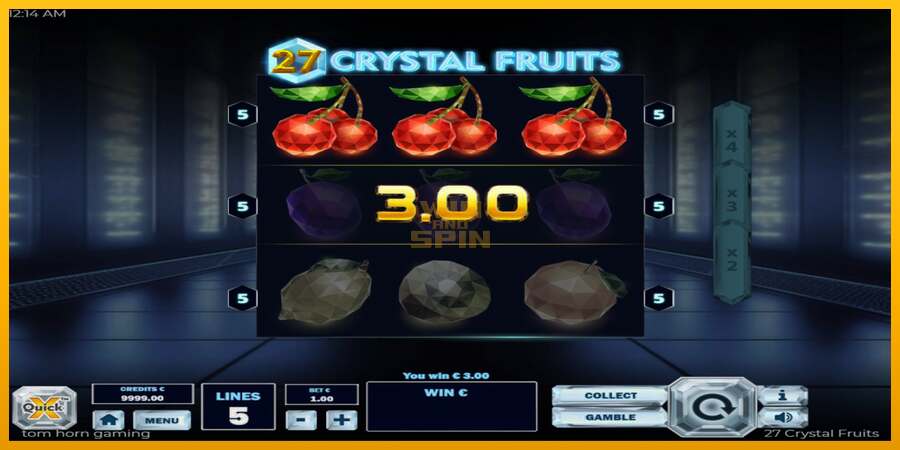 27 Crystal Fruits dirua lortzeko joko-makina, irudia 3