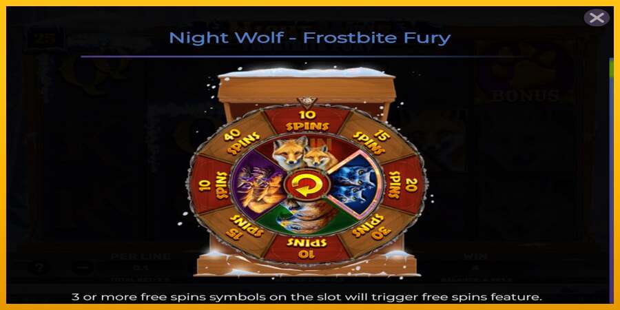 Night Wolf - Frostbite Fury dirua lortzeko joko-makina, irudia 4