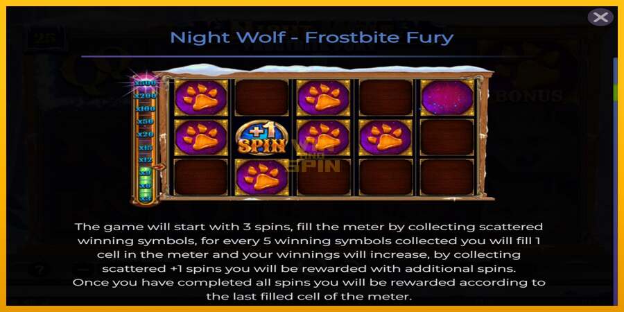 Night Wolf - Frostbite Fury dirua lortzeko joko-makina, irudia 5