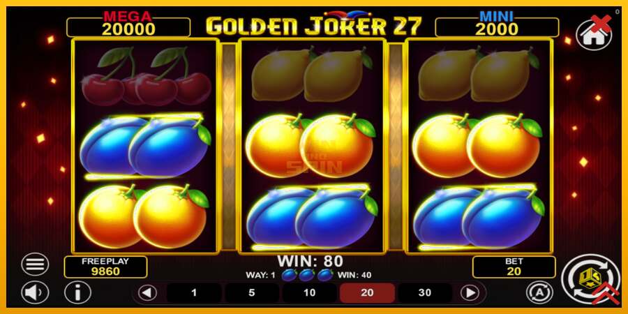 Golden Joker 27 Hold & Win dirua lortzeko joko-makina, irudia 4