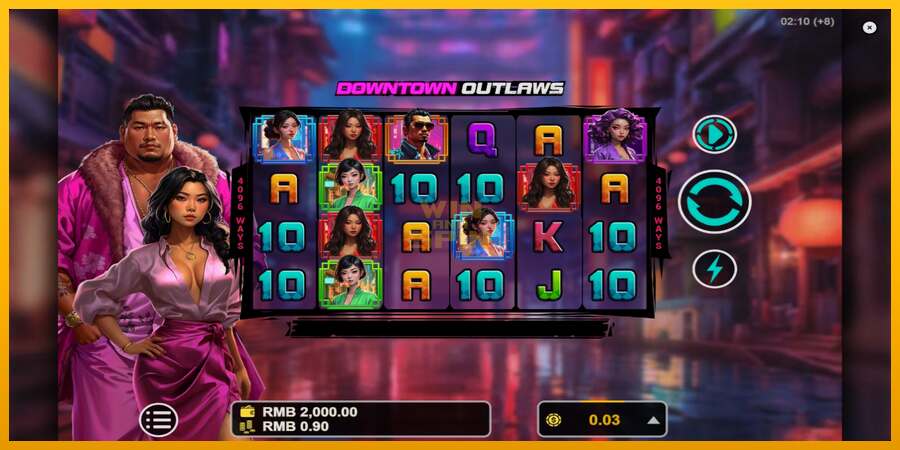 Downtown Outlaws dirua lortzeko joko-makina, irudia 2