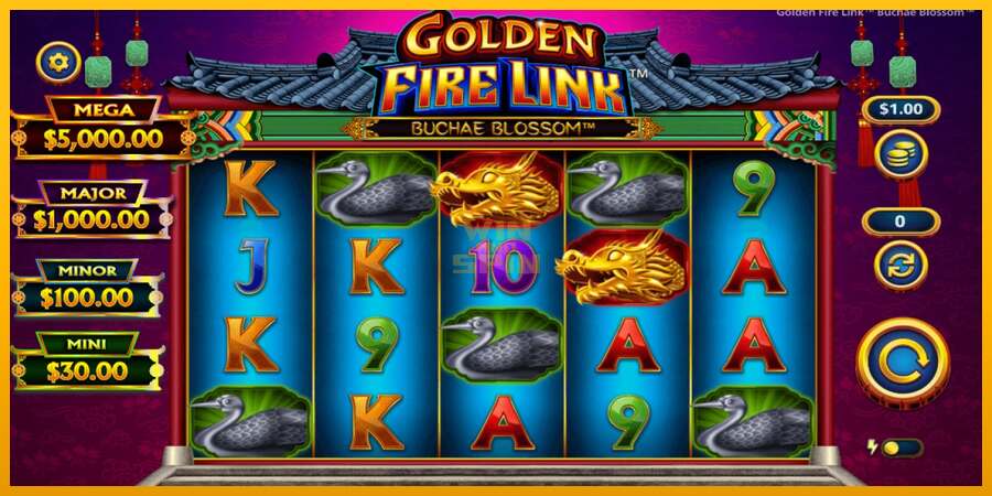 Golden Fire Link Buchae Blossom dirua lortzeko joko-makina, irudia 1