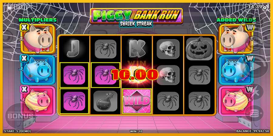 Piggy Bank Run - Shriek Streak dirua lortzeko joko-makina, irudia 4