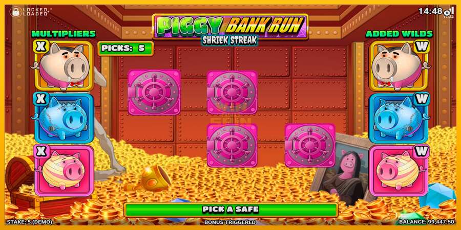 Piggy Bank Run - Shriek Streak dirua lortzeko joko-makina, irudia 5