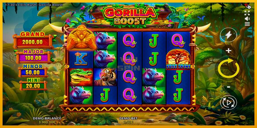 Coin Rush: Gorilla Boost dirua lortzeko joko-makina, irudia 1