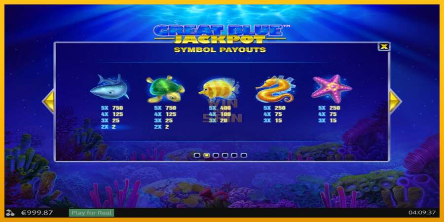 Great Blue Jackpot dirua lortzeko joko-makina, irudia 5