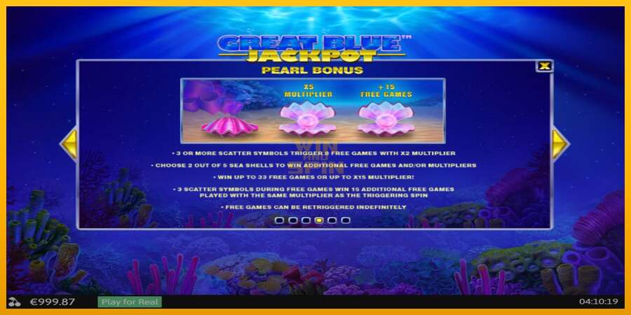 Great Blue Jackpot dirua lortzeko joko-makina, irudia 6